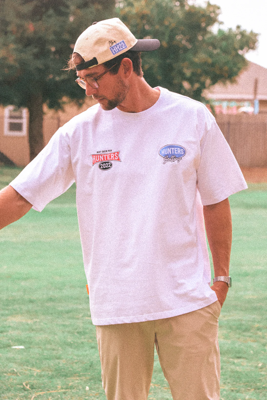Hunters Golfing Tee - White - Image 2