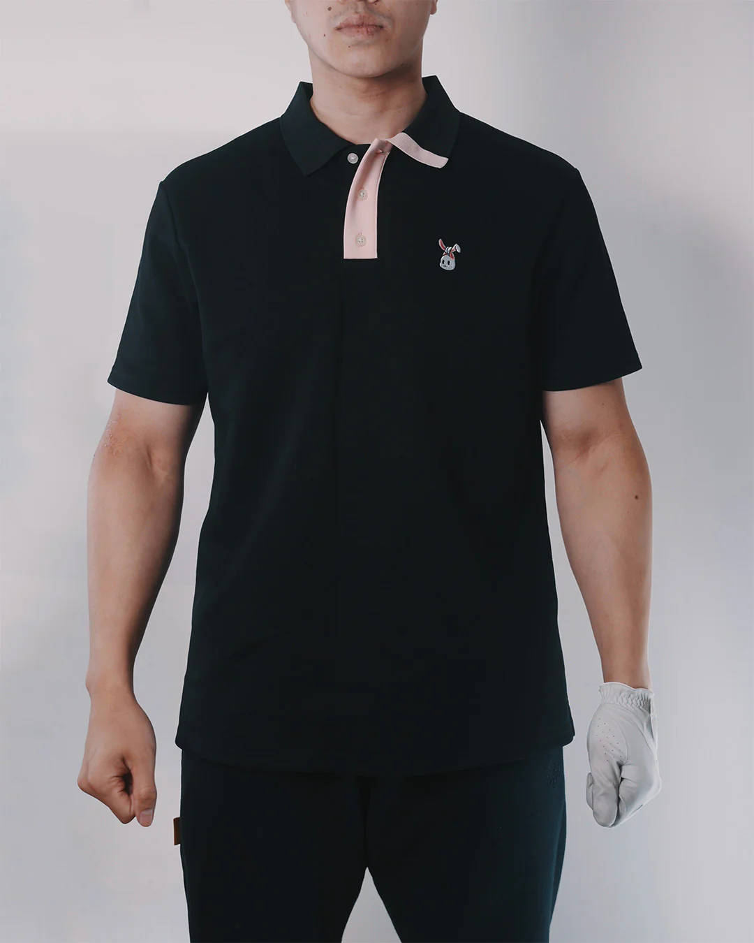 Men's Bunkie Polo - Black/Pink - Image 7