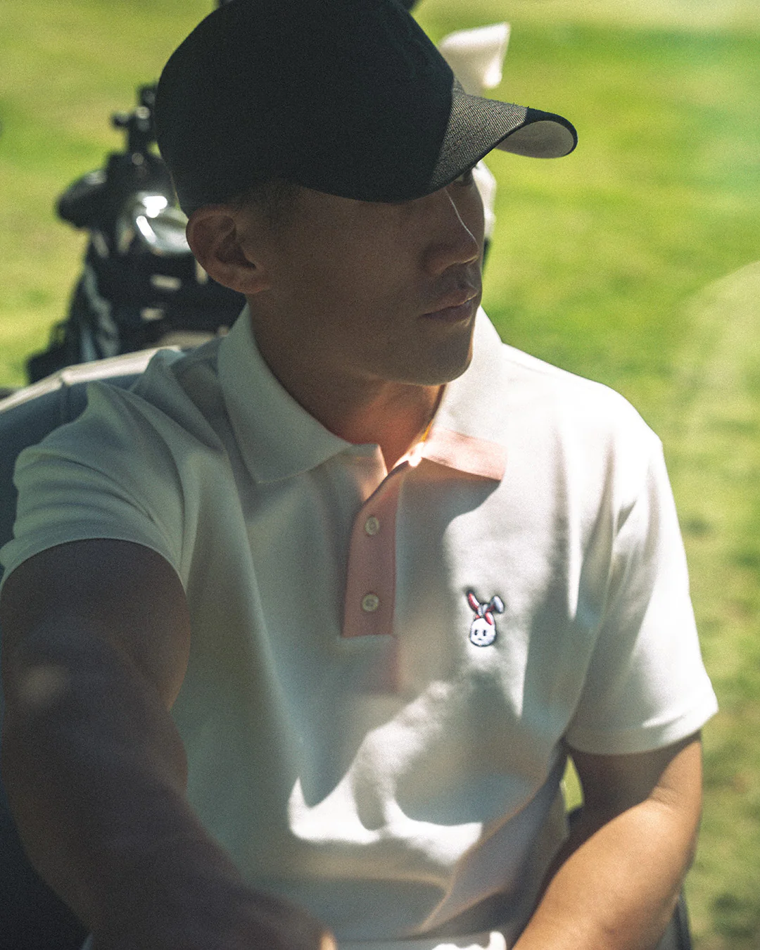 Men's Bunkie Polo - Cream/Pink - Image 2