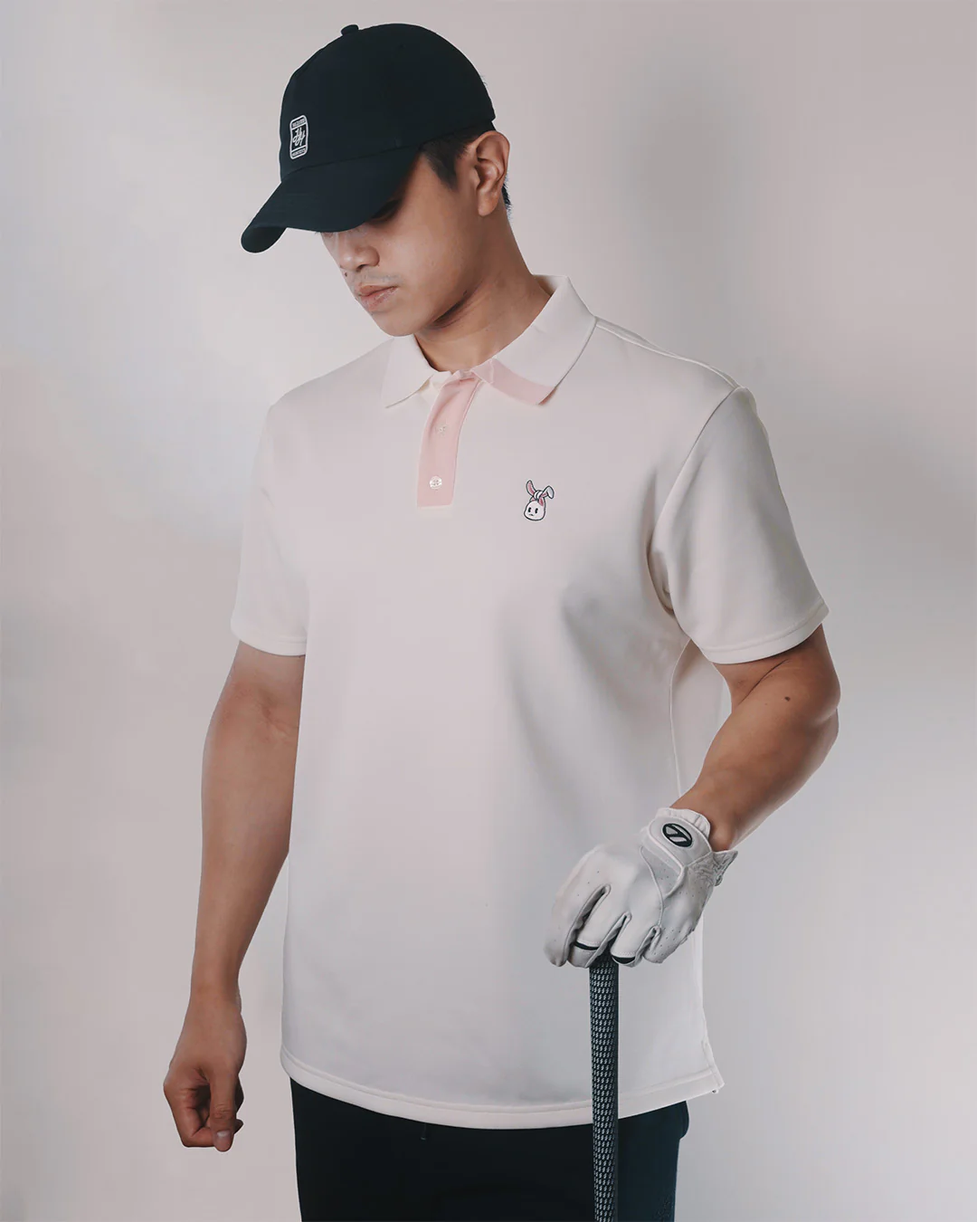 Men's Bunkie Polo - Cream/Pink - Image 3