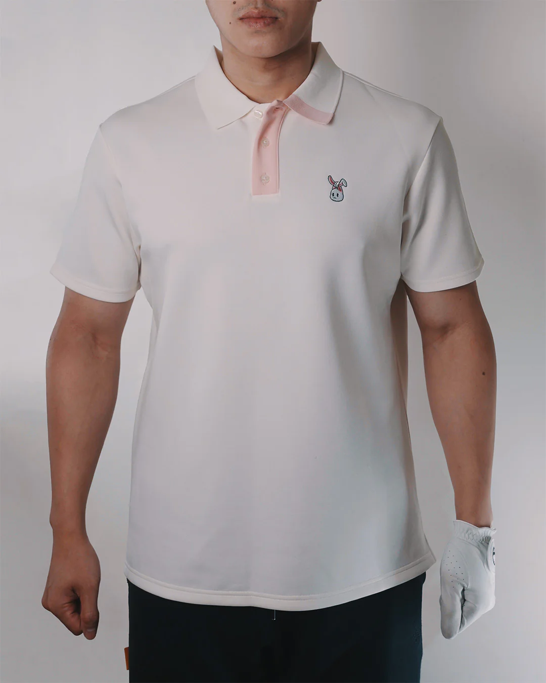 Men's Bunkie Polo - Cream/Pink - Image 4