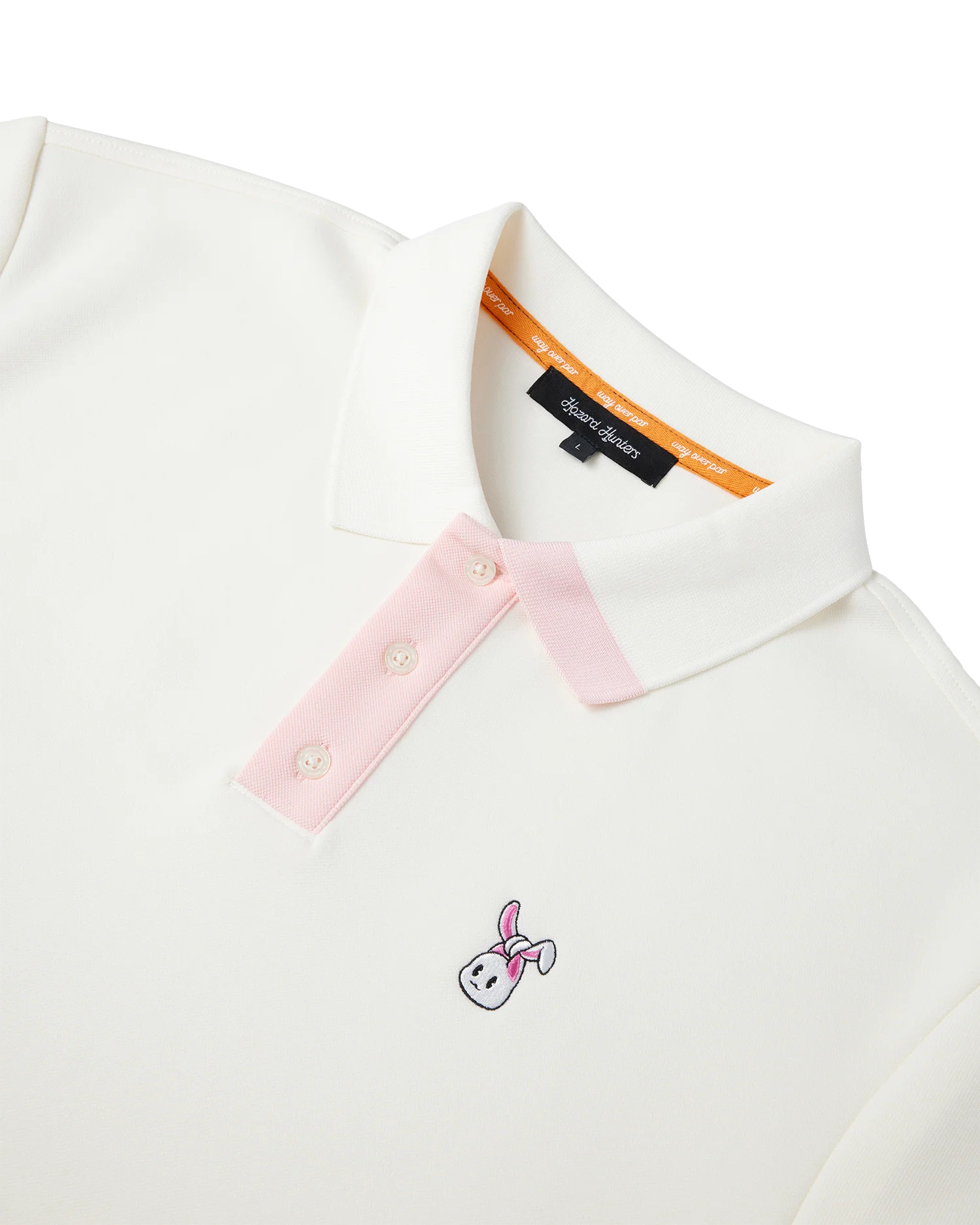 Men's Bunkie Polo - Cream/Pink - Image 5
