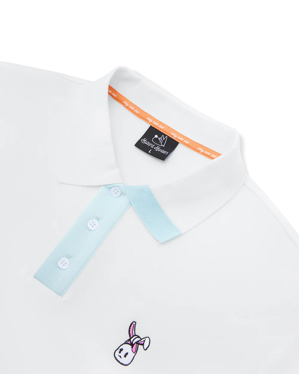 Men's Bunkie Polo - White/Sky - Image 2