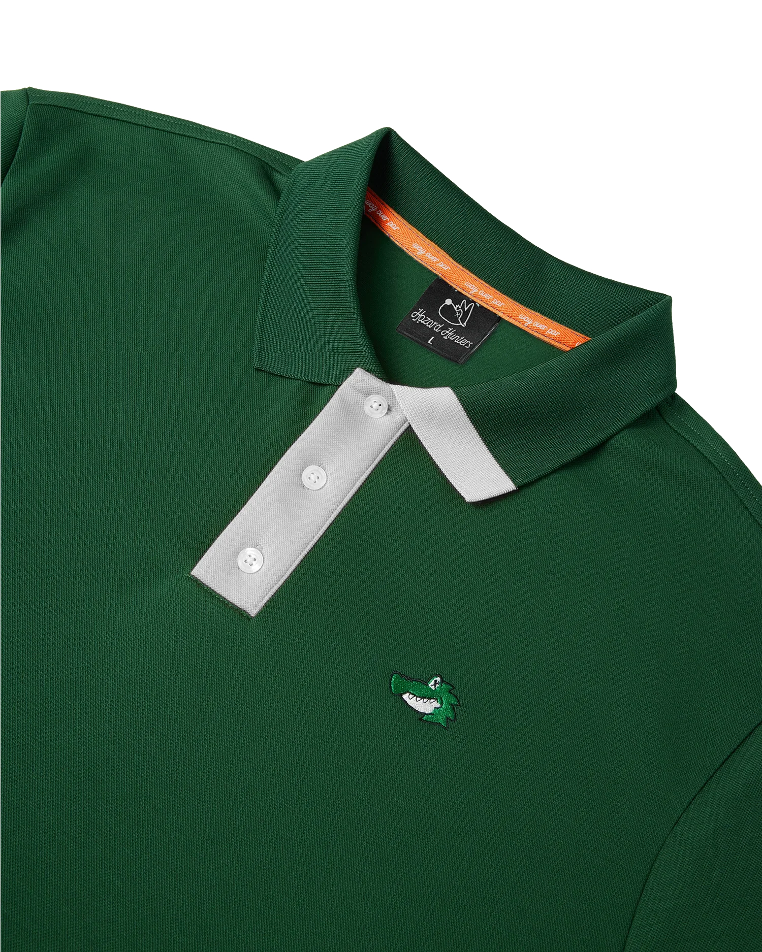 Men's Chippy Polo - Forest/White - Image 4